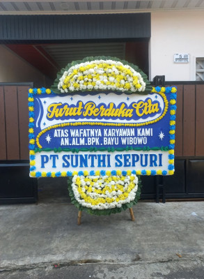 Papan Bunga Duka di Ancol